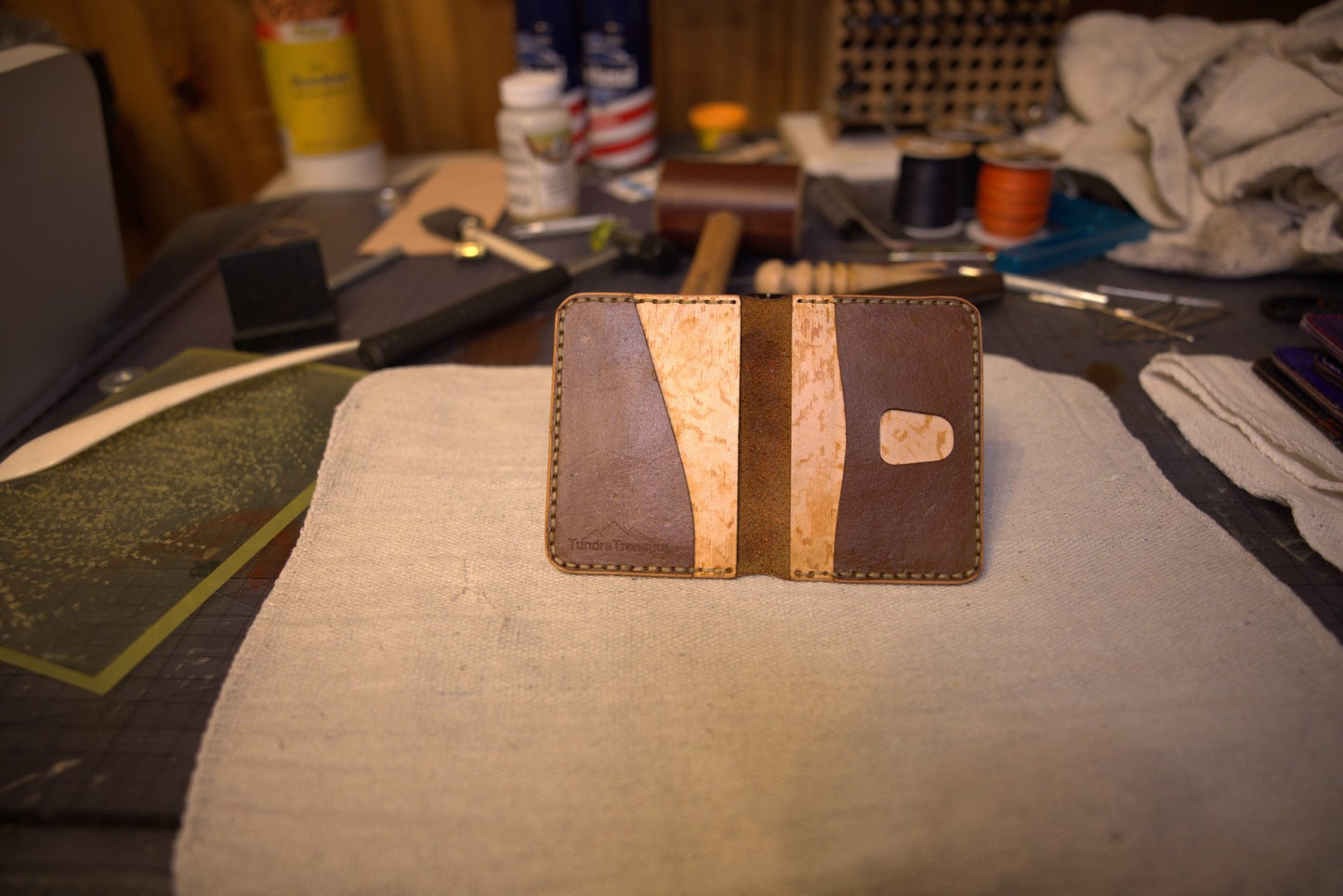 Organic Patterns - Handmade Leather Bifold Wallet