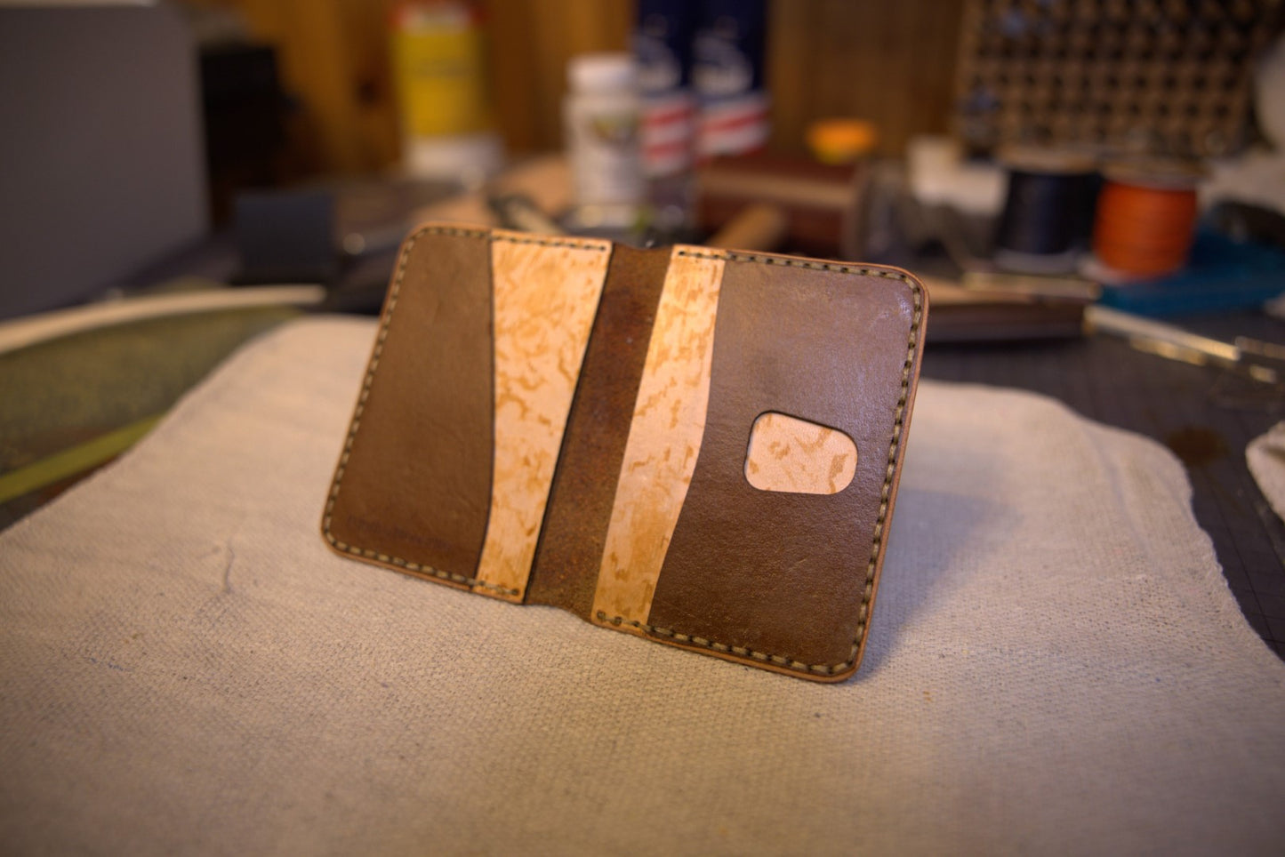Organic Patterns - Handmade Leather Bifold Wallet