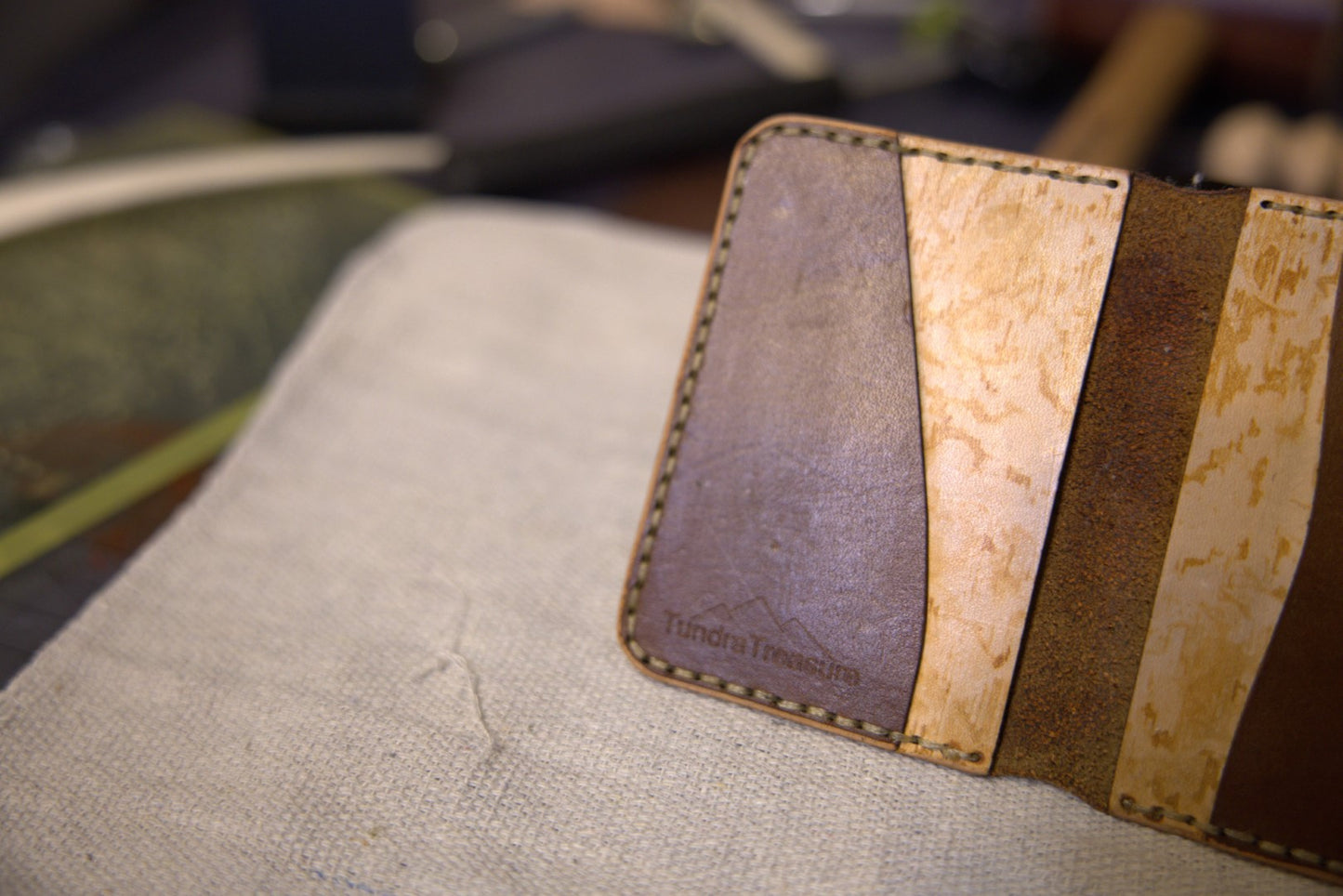 Organic Patterns - Handmade Leather Bifold Wallet