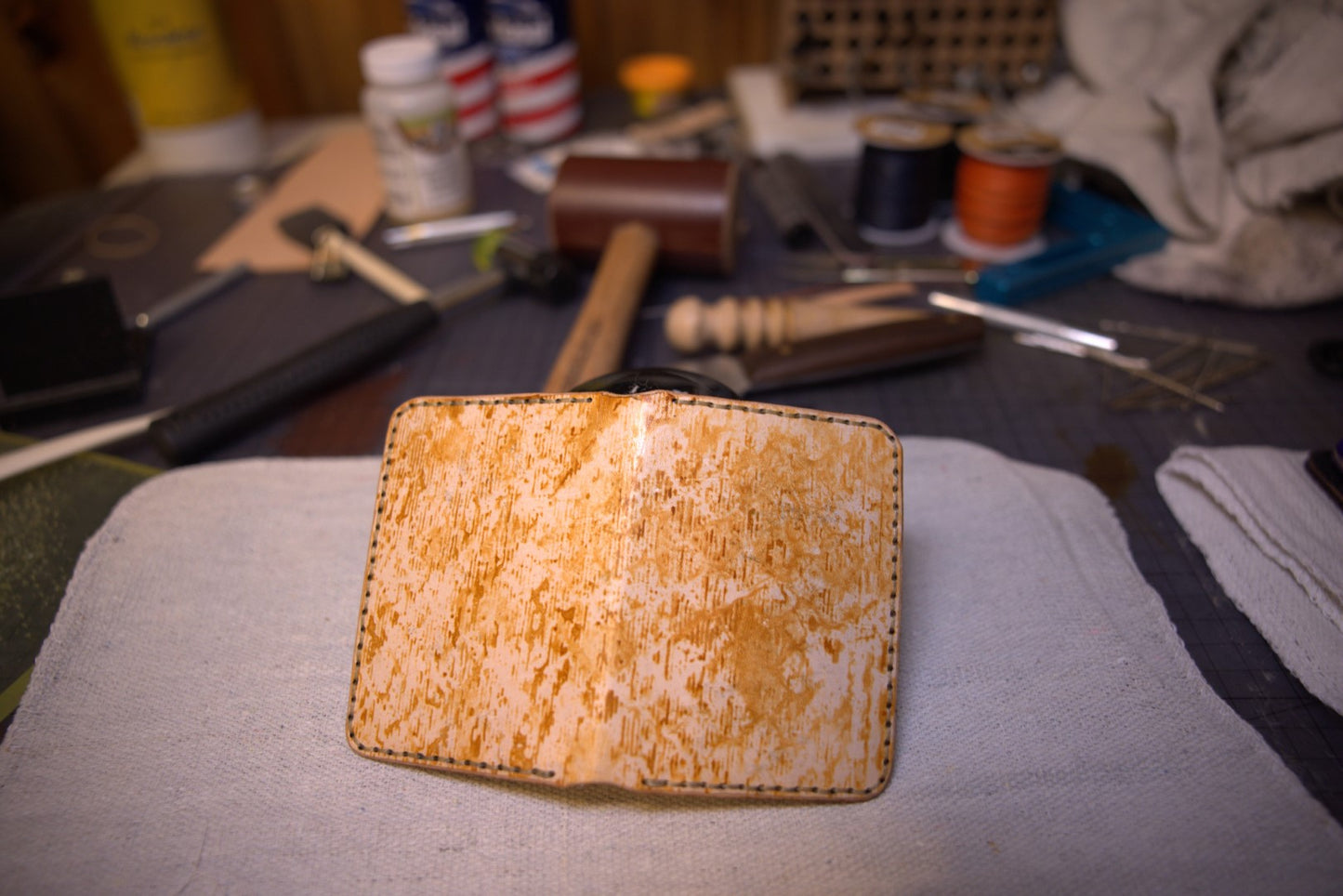 Organic Patterns - Handmade Leather Bifold Wallet