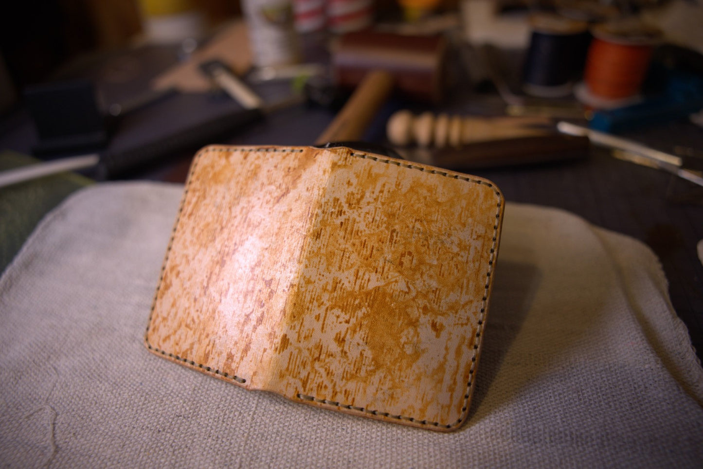 Organic Patterns - Handmade Leather Bifold Wallet
