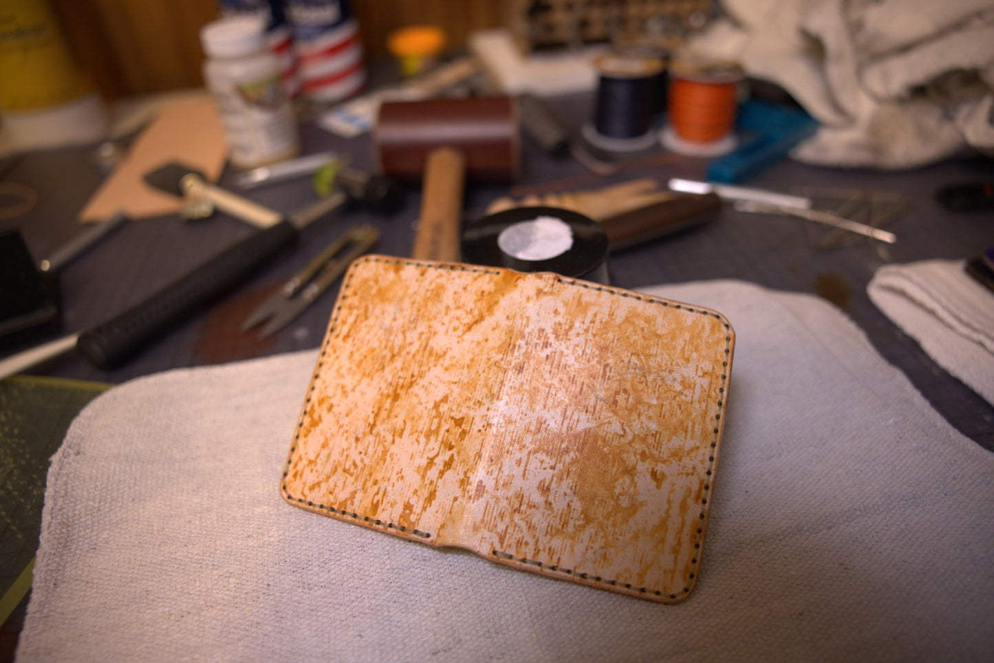 Organic Patterns - Handmade Leather Bifold Wallet