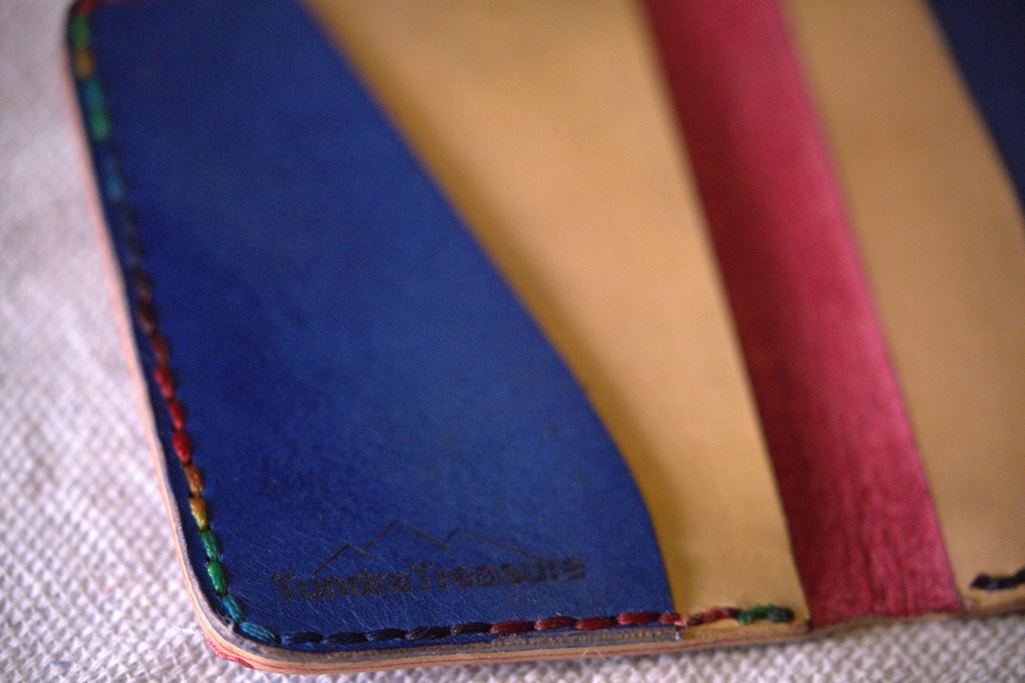 Crazy Elementary Joy - Handmade Leather Bifold Wallet