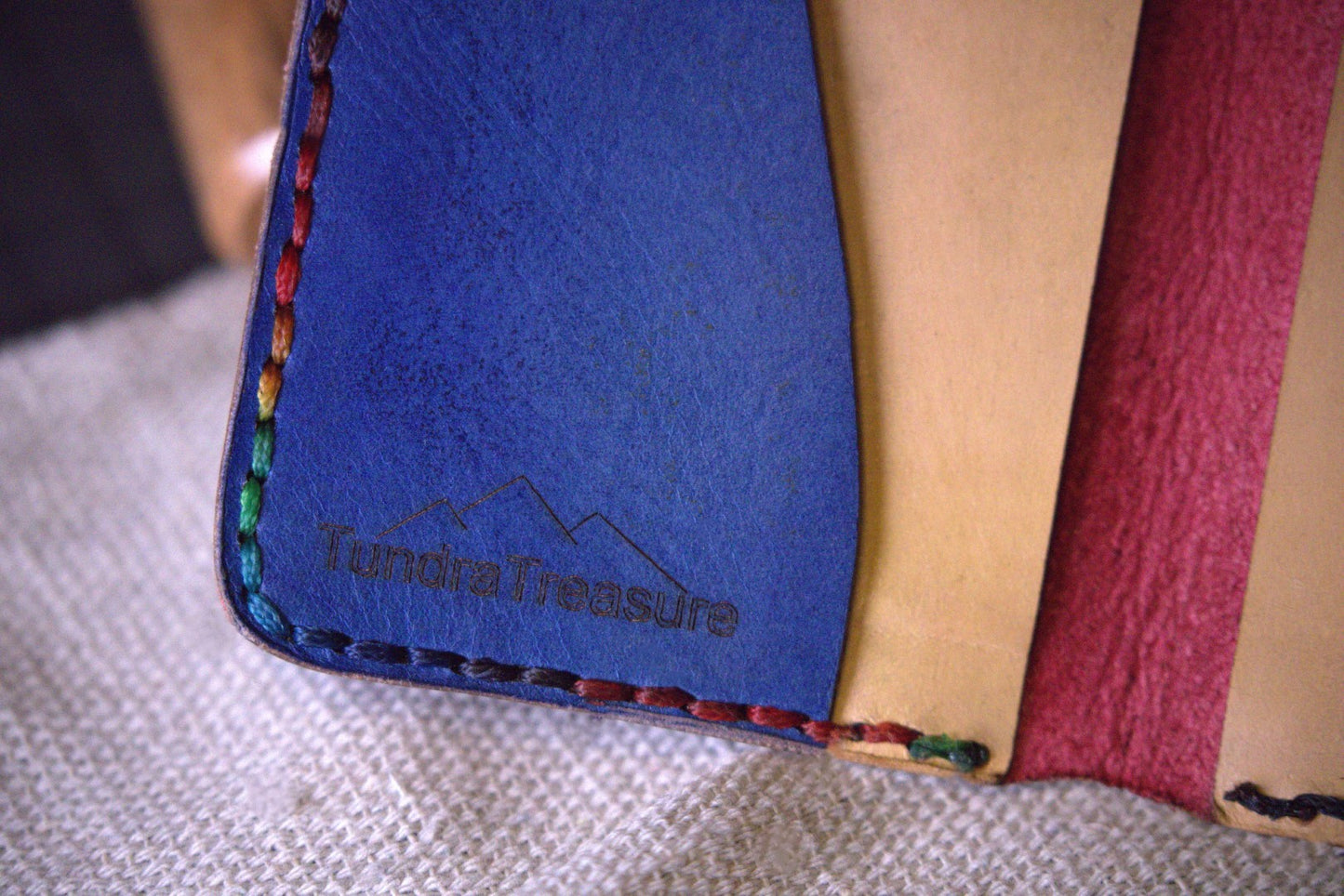 Crazy Elementary Joy - Handmade Leather Bifold Wallet