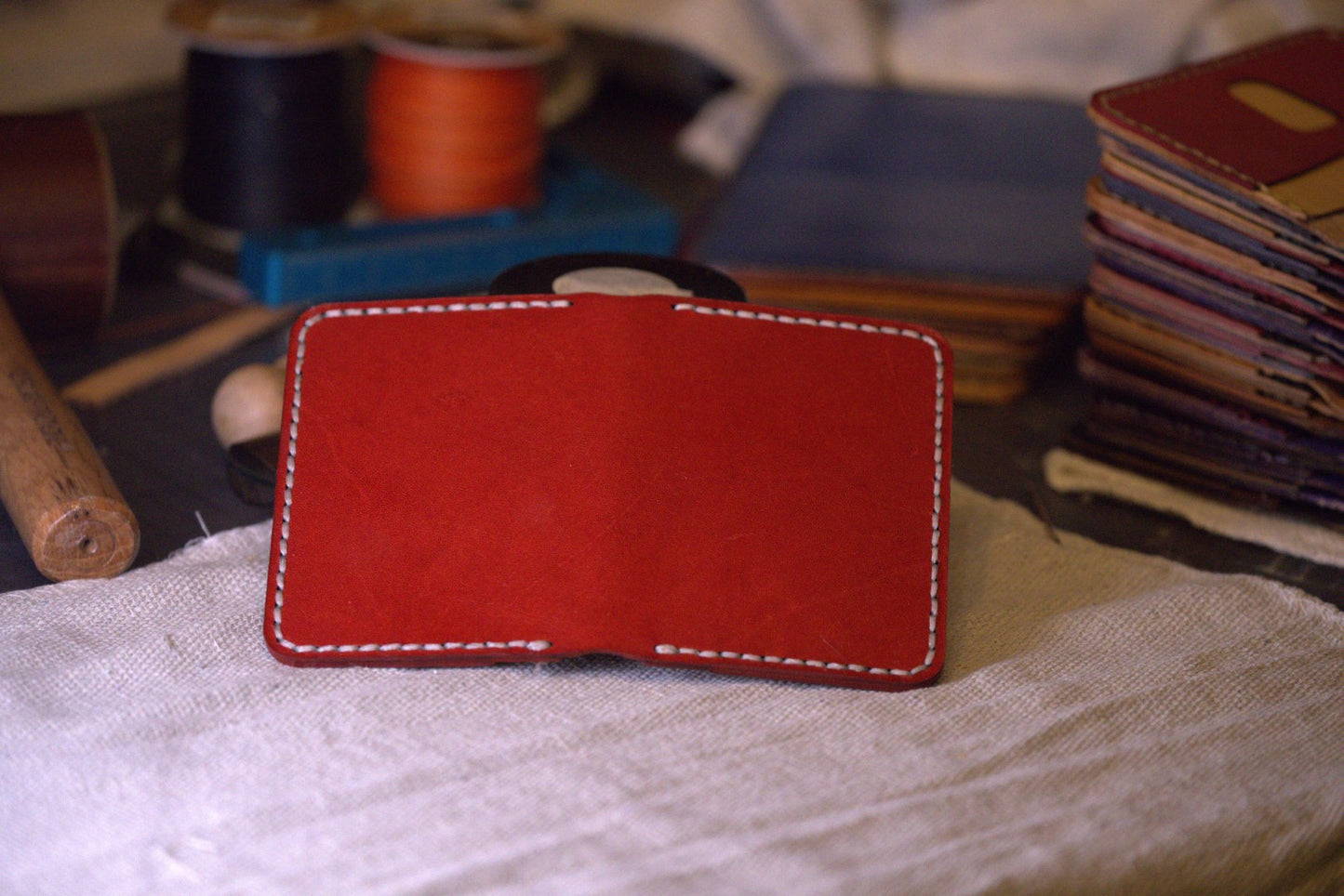Kangaroo Blood  - Handmade Leather Bifold Wallet
