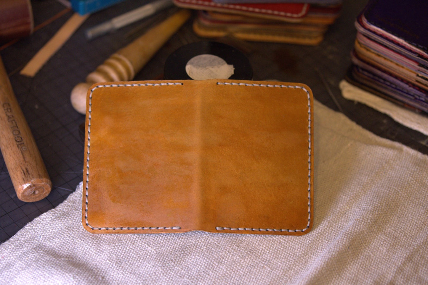 Blistered Saddle - Handmade Leather Bifold Wallet