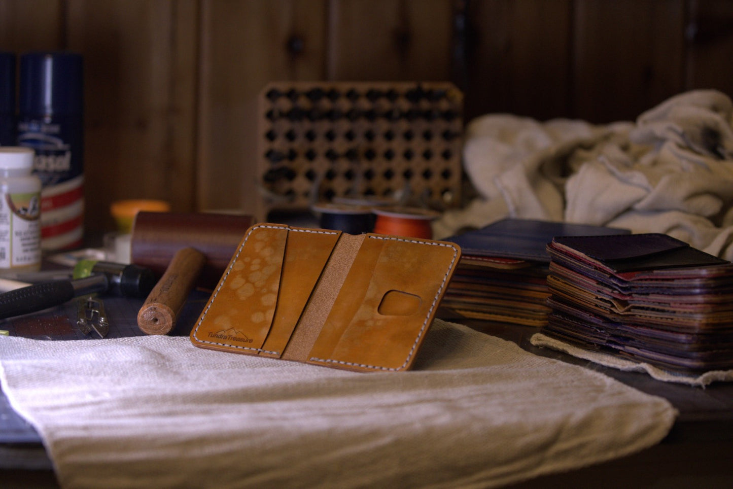 Blistered Saddle - Handmade Leather Bifold Wallet