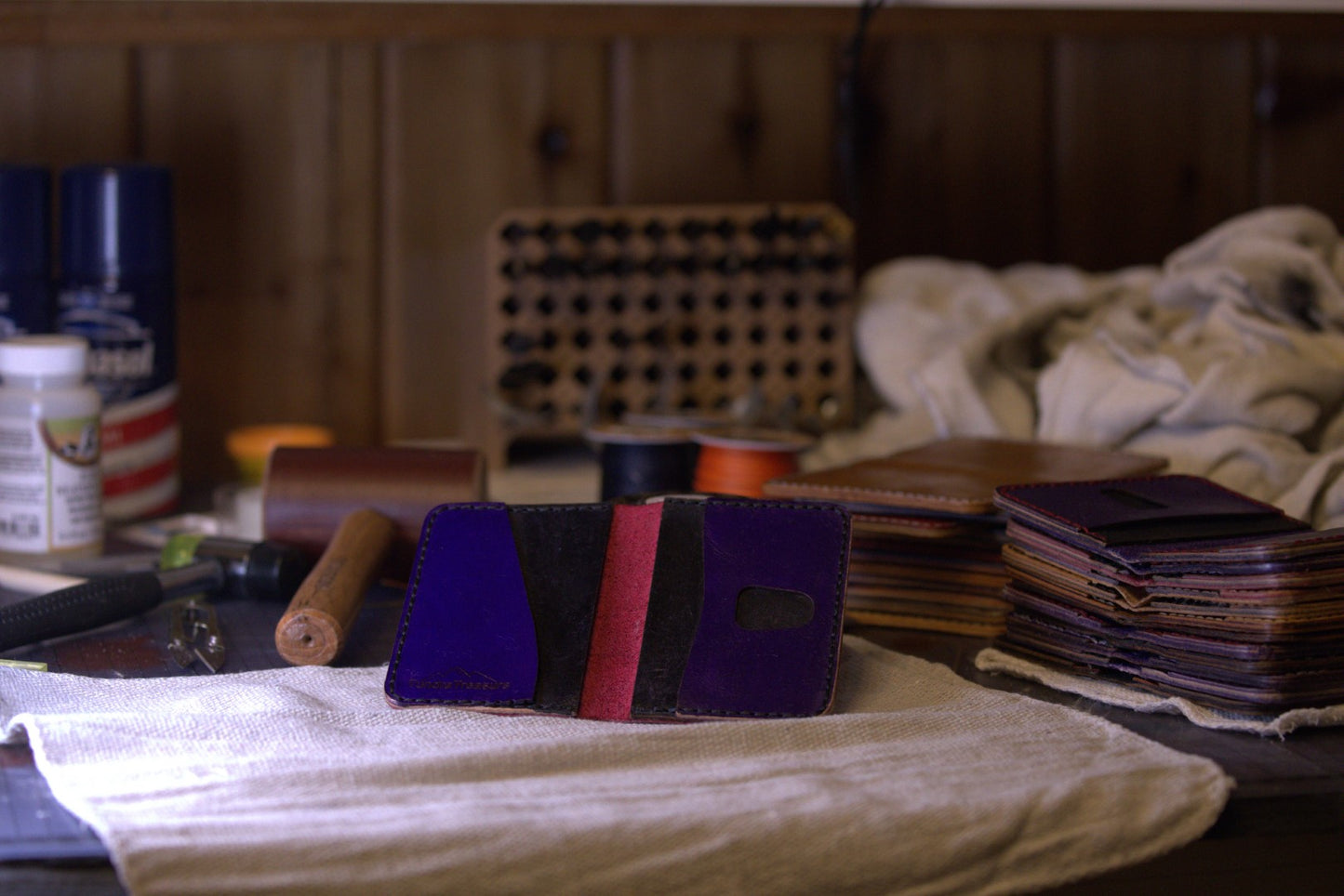 Nocturnal Opulence - Handmade Leather Bifold Wallet