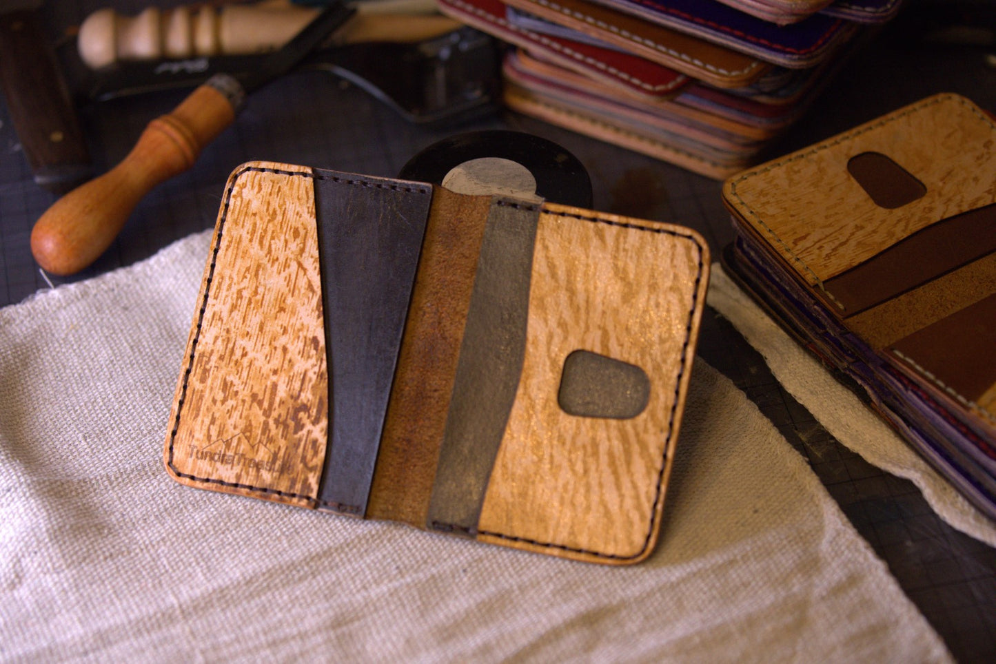 Organic Patterns - Handmade Leather Bifold Wallet