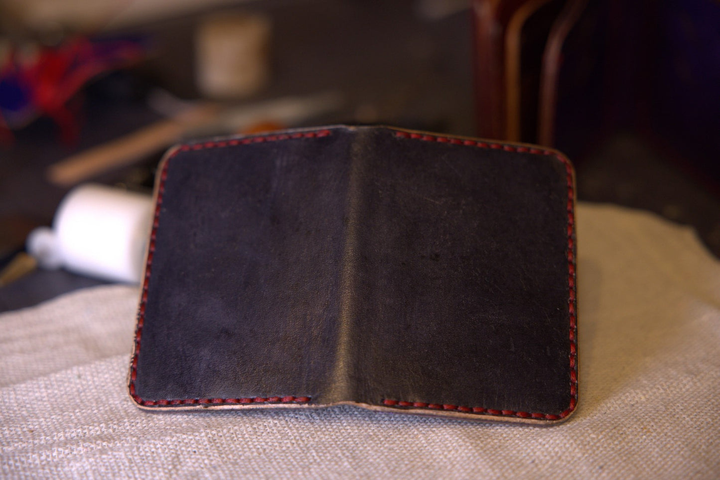 Deep Resonance - Handmade Leather Bifold Wallet