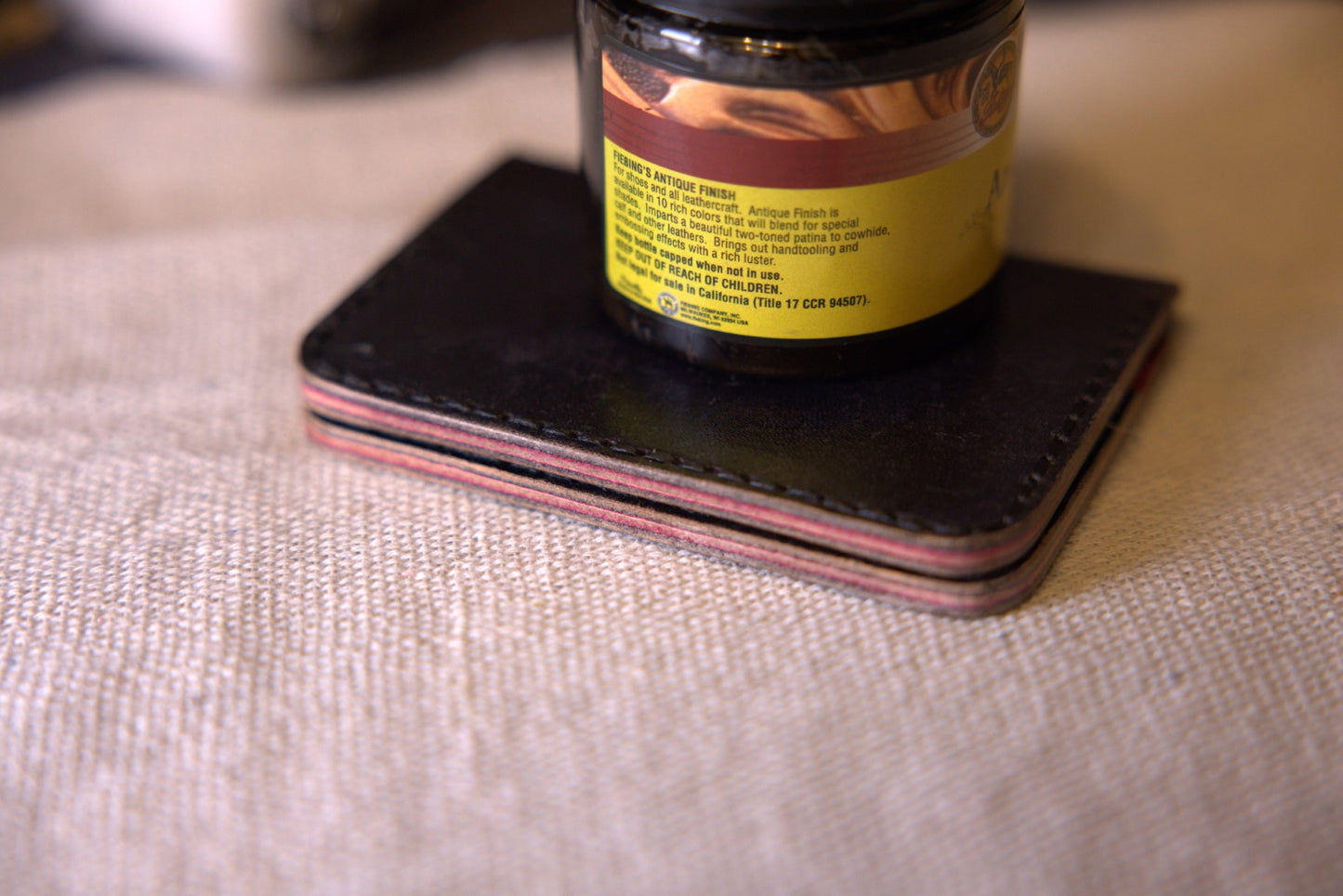 Darkened Harmony - Handmade Leather Bifold Wallet