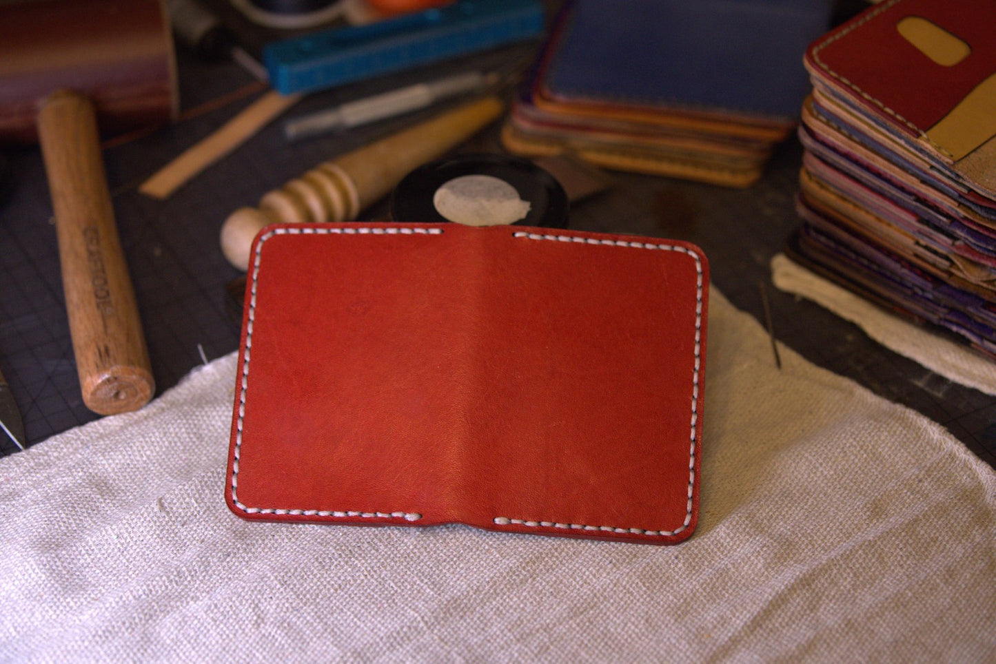 Kangaroo Blood  - Handmade Leather Bifold Wallet