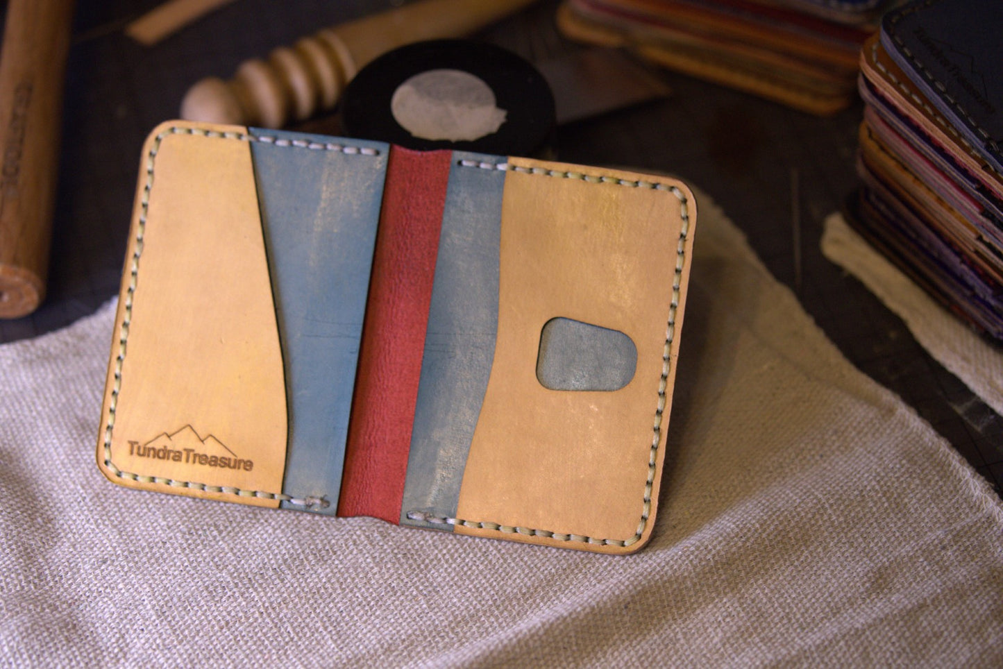 Elementary Kangaroo - Handmade Leather Bifold Wallet