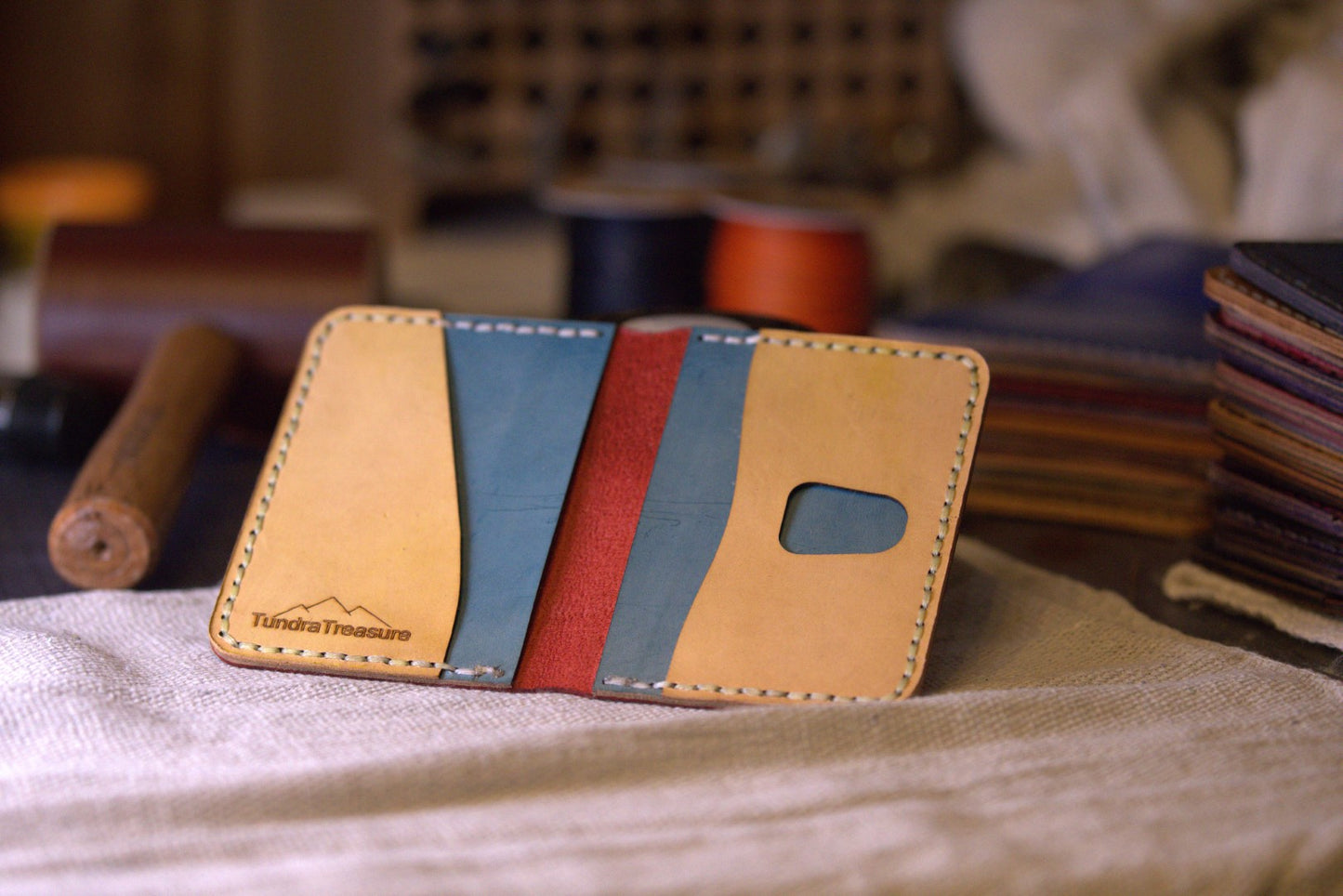 Elementary Kangaroo - Handmade Leather Bifold Wallet