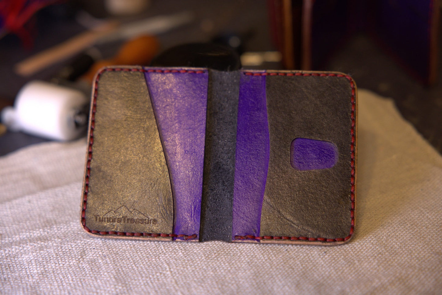 Deep Resonance - Handmade Leather Bifold Wallet