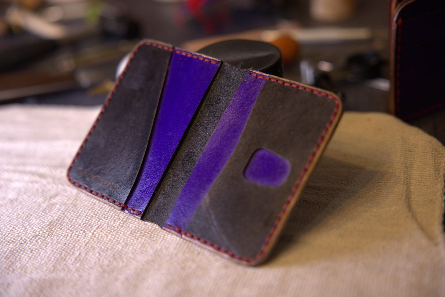 Deep Resonance - Handmade Leather Bifold Wallet
