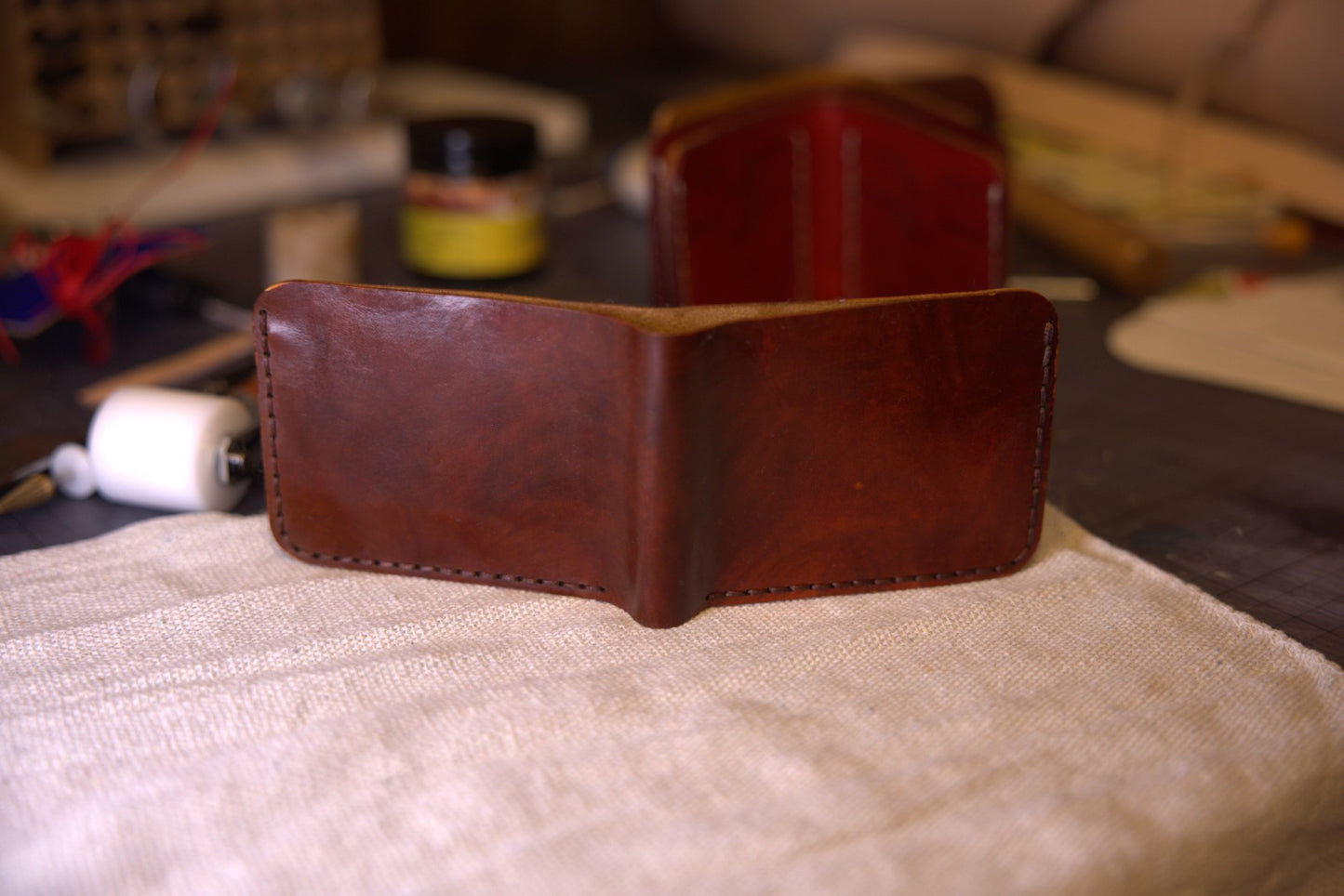 Billed Ranch - Handmade Leather Bifold Wallet