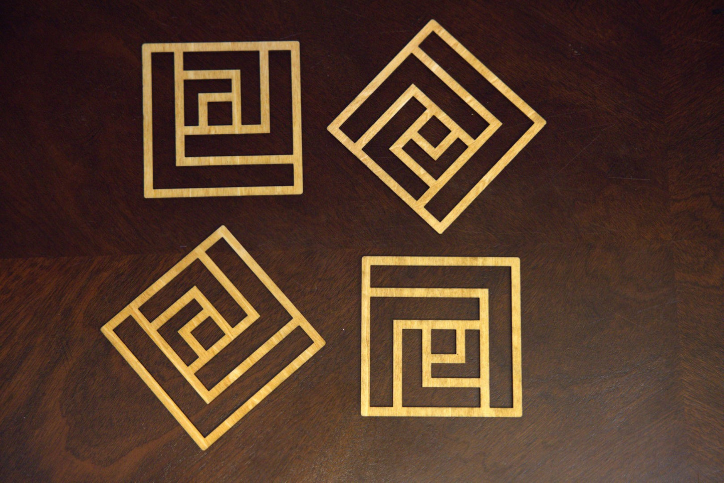Set of 4 Wooden Ratio Coasters