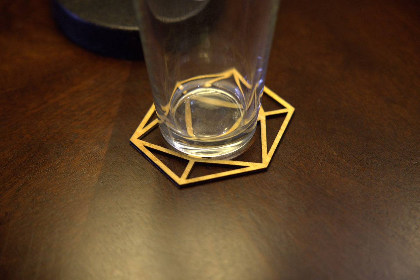 Set of 4 Icosahedron Coasters