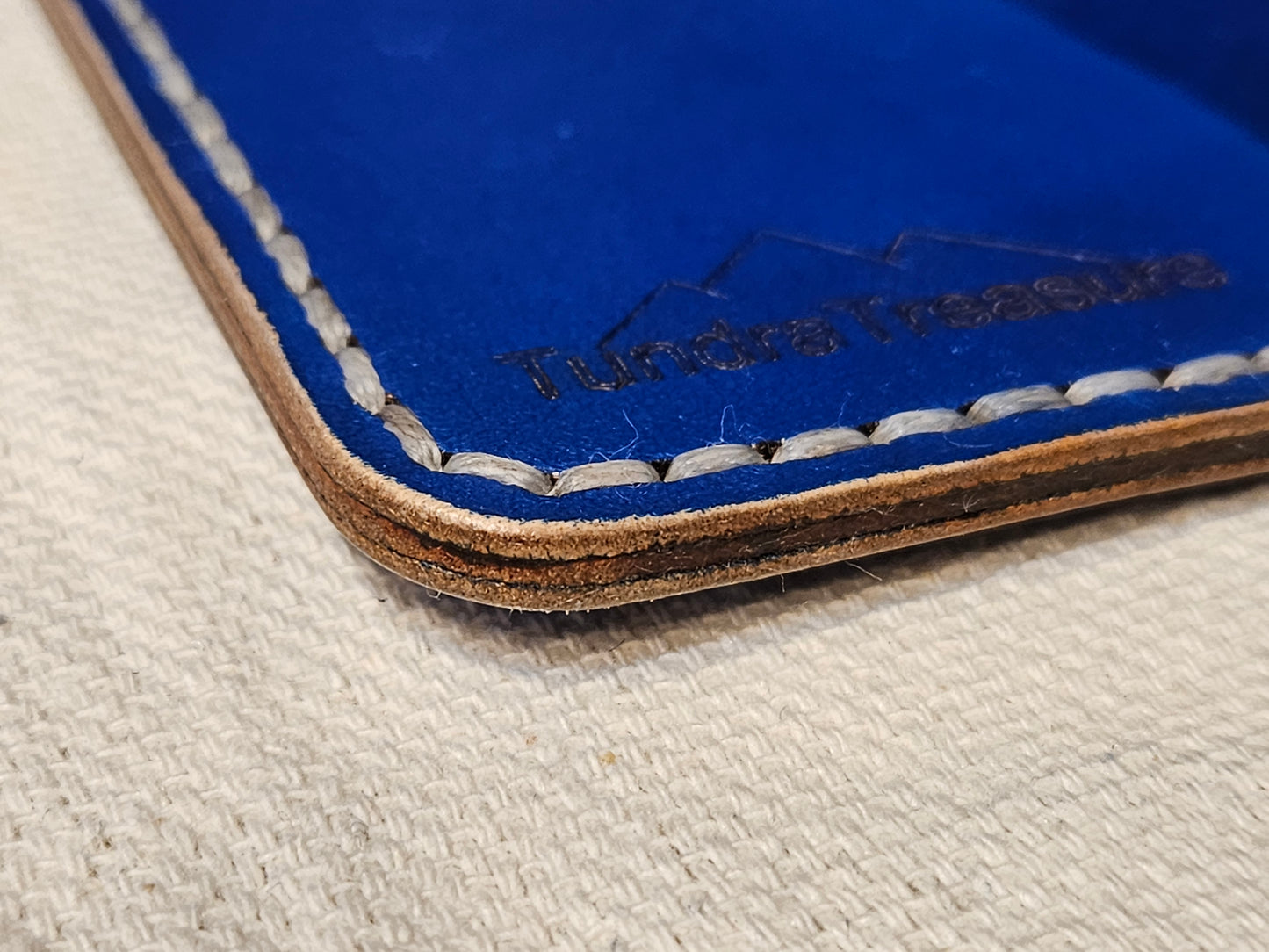 Fired Deep Ocean - Handmade Leather Bifold Wallet